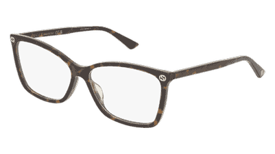 GUCCI GG0025O Black transparent Corner View