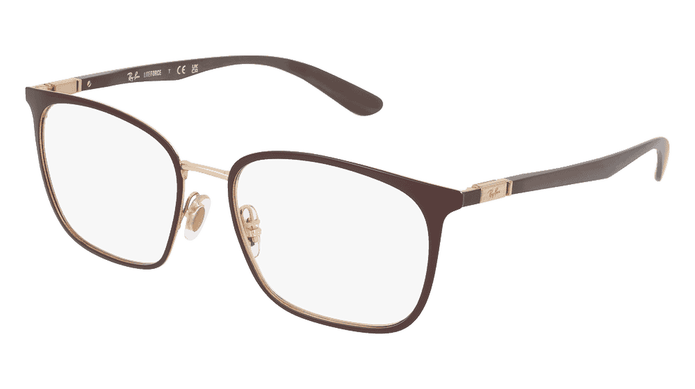 RAY-BAN RX6486 Brown gold Corner View